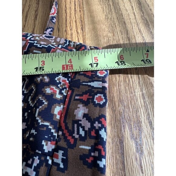 Fossil Multicolored Artsy Aztec Print Spaghetti Strap Sundress Sz M High Waist - Picture 7 of 10